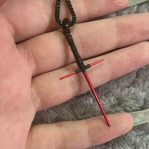 Star Wars kylo ren light saber black necklace